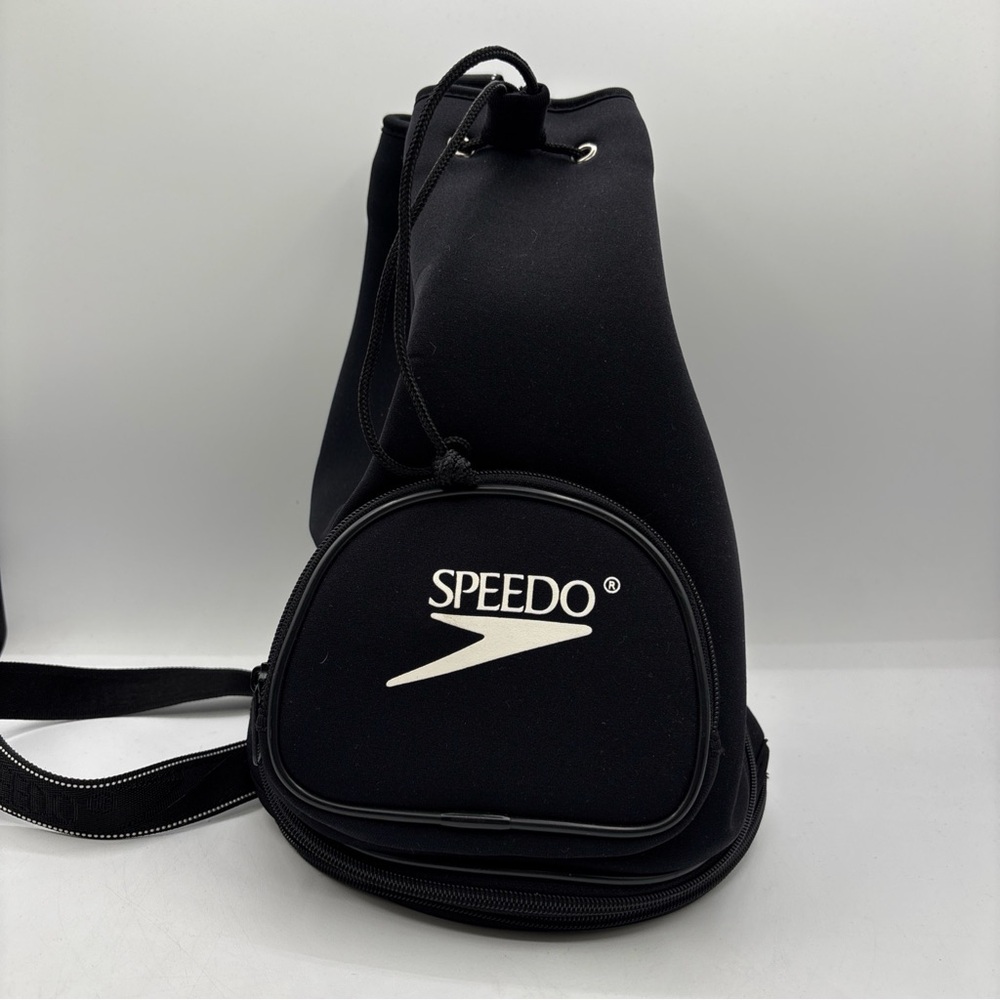 Speedo Black Sling Sports Neoprene Bag Sports Beach Water Swim